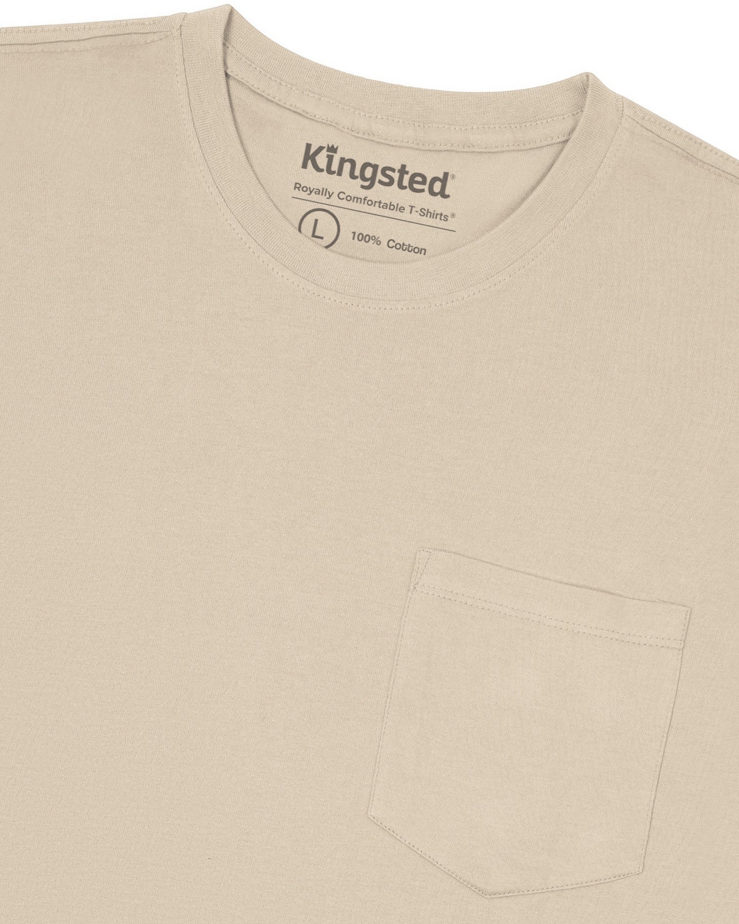 Short Sleeve Pocket T-Shirts (Sand) - Kingsted