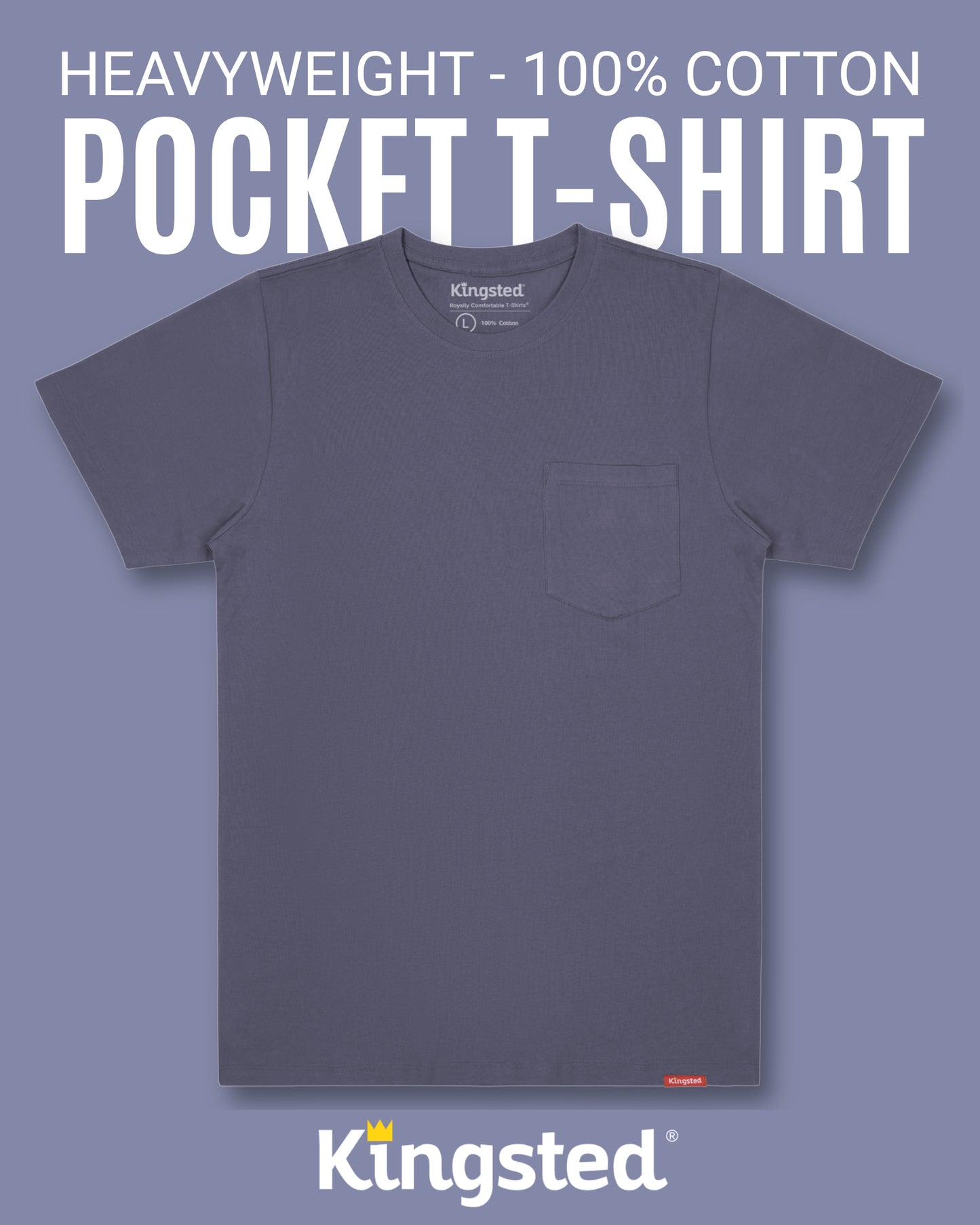 Short Sleeve Pocket T-Shirts (Navy Blue) - Kingsted
