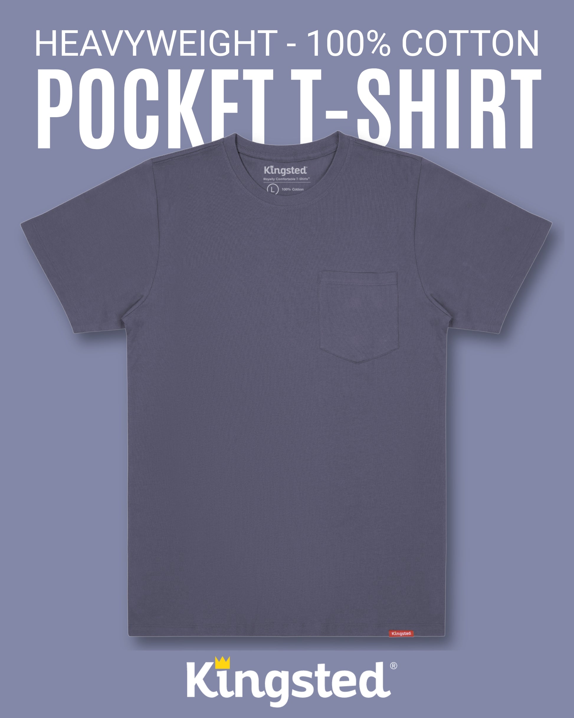 Short Sleeve Pocket T-Shirts (Navy Blue) - Kingsted