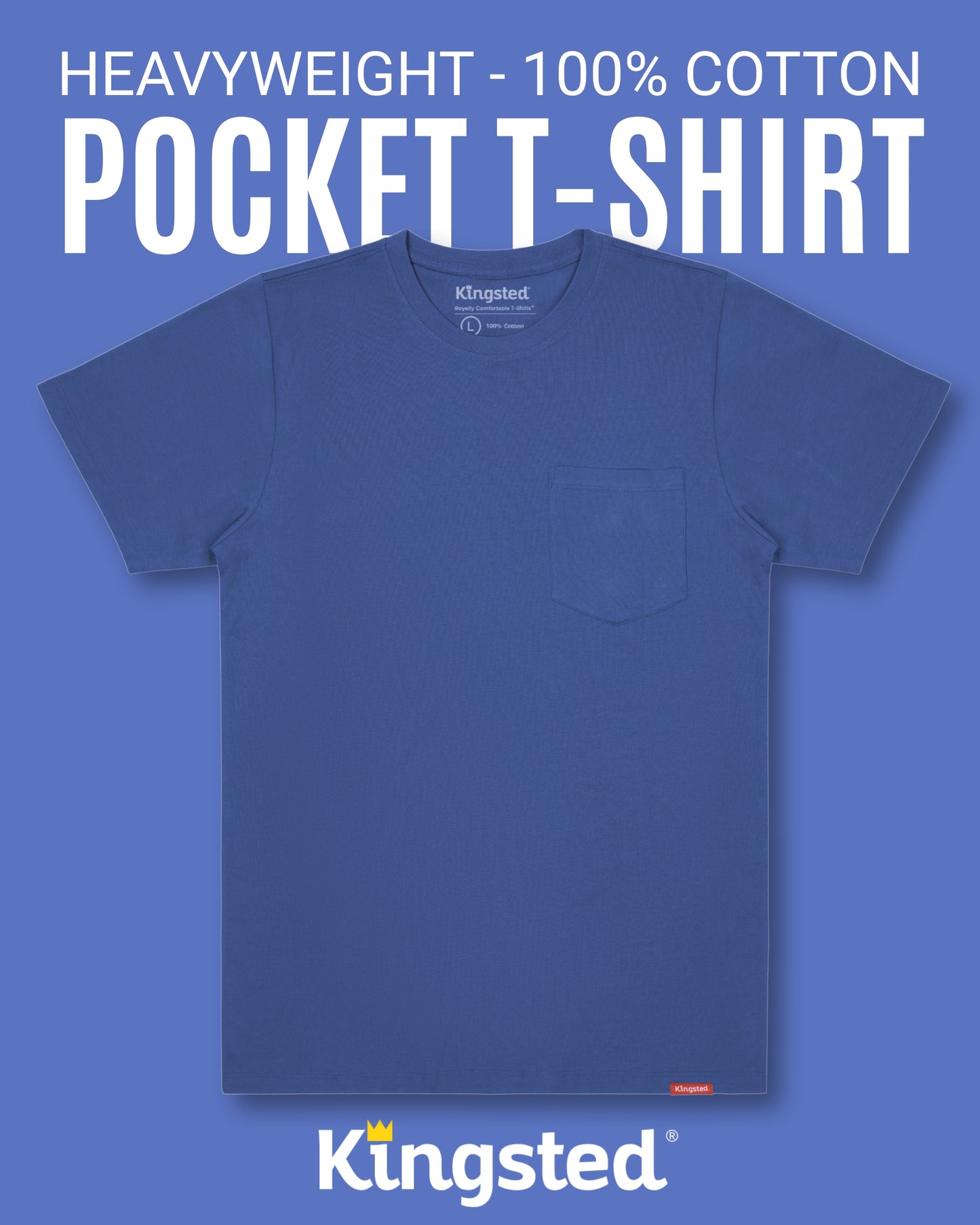 Short Sleeve Pocket T-Shirts (Royal Blue) - Kingsted