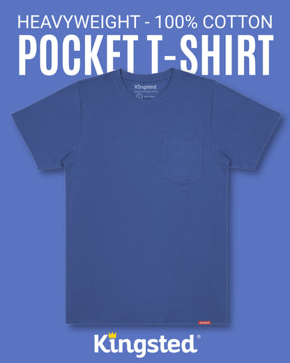 Short Sleeve Pocket T-Shirts (Royal Blue) - Kingsted