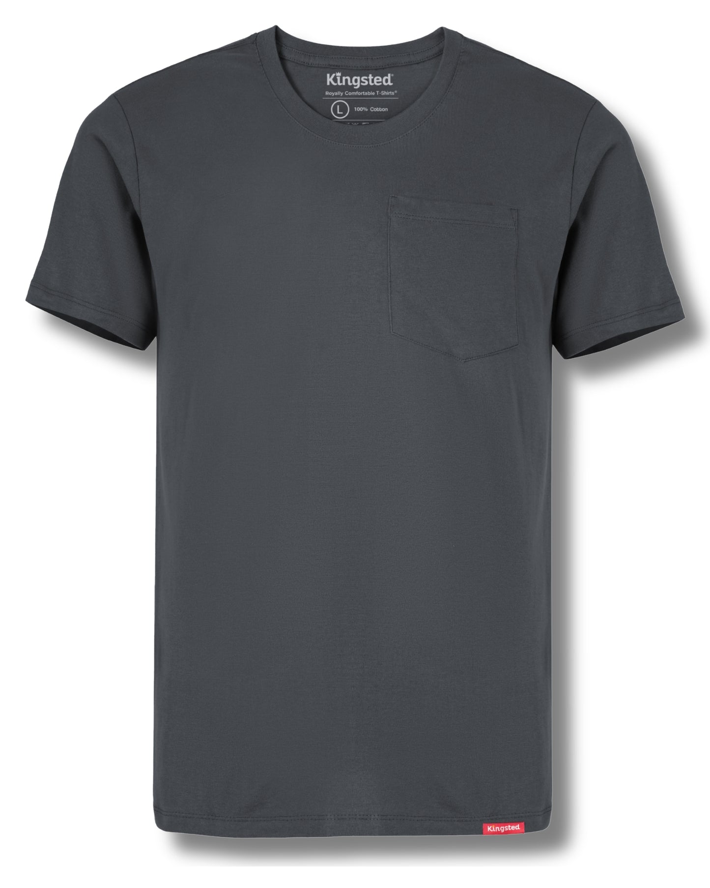 Short Sleeve Pocket T-Shirts (Charcoal) - Kingsted