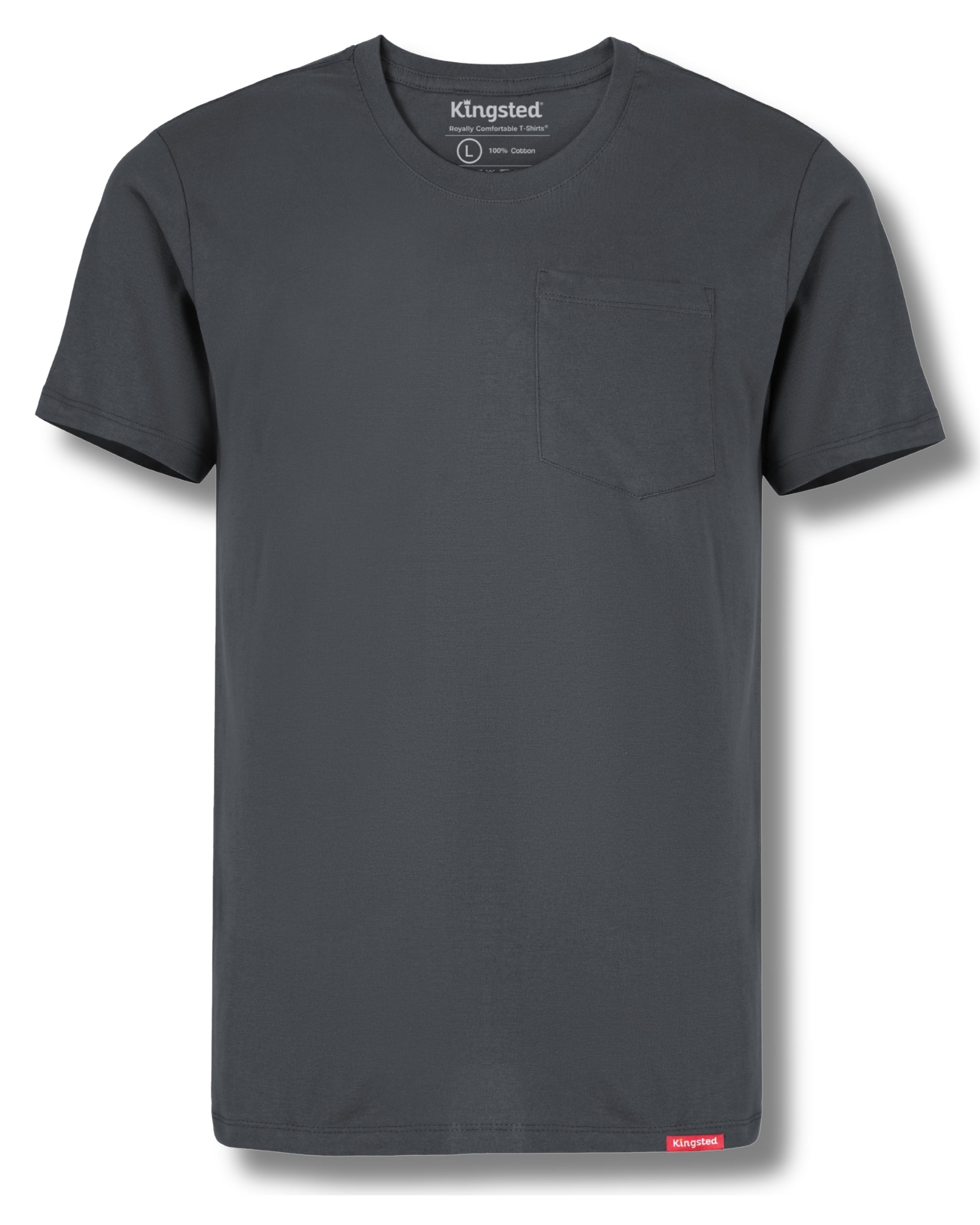 Short Sleeve Pocket T-Shirts (Charcoal) - Kingsted