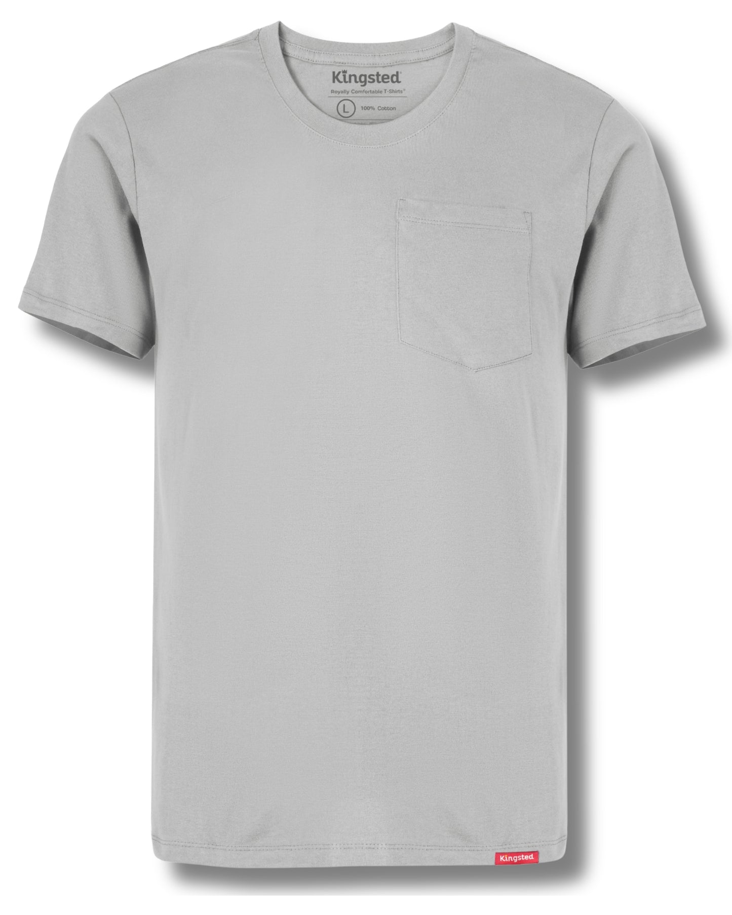 Short Sleeve Pocket T-Shirts (Grey) - Kingsted
