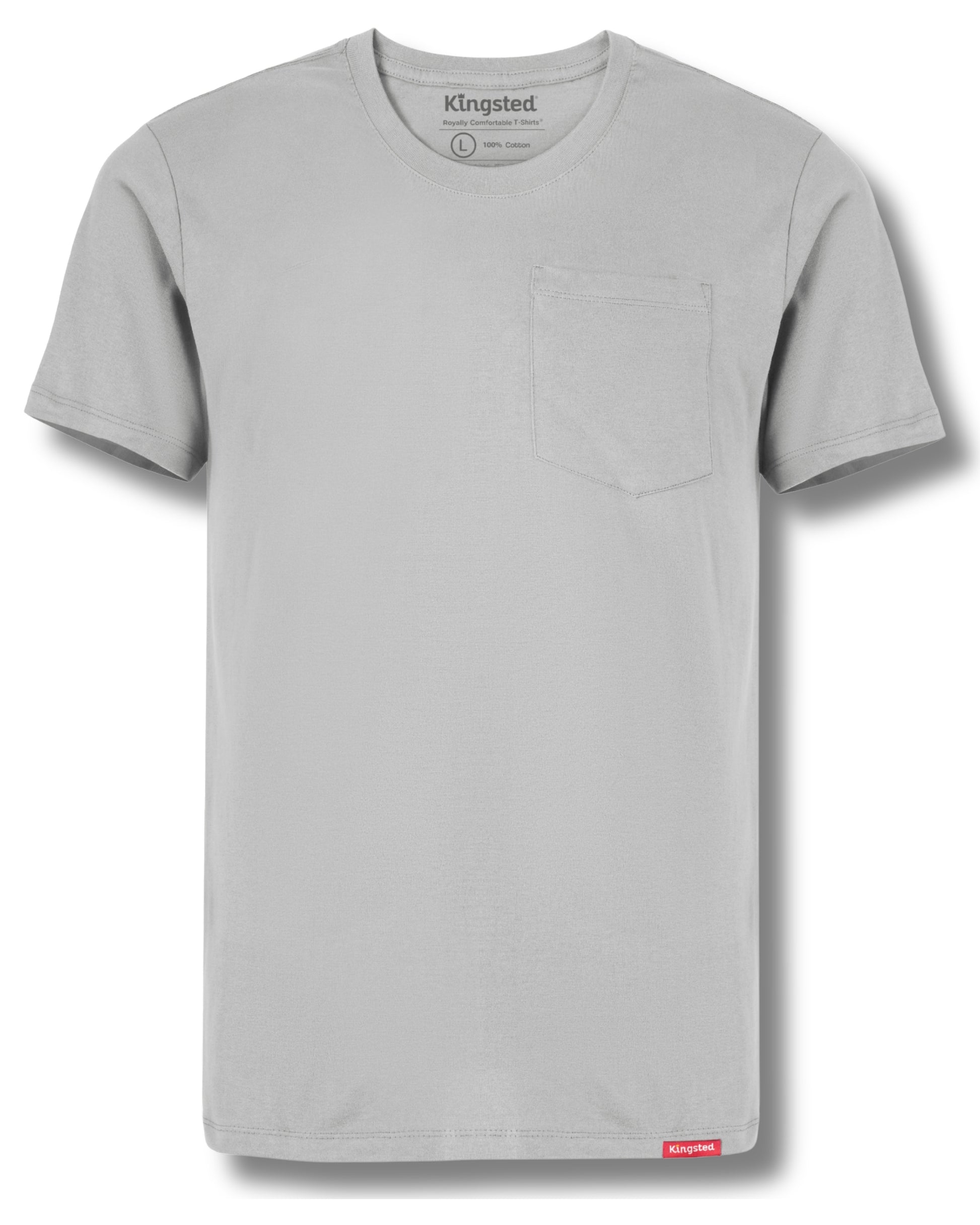 Short Sleeve Pocket T-Shirts (Grey) - Kingsted