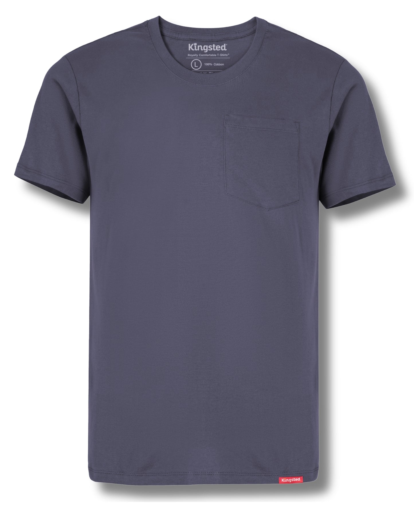 Short Sleeve Pocket T-Shirts (Navy Blue) - Kingsted
