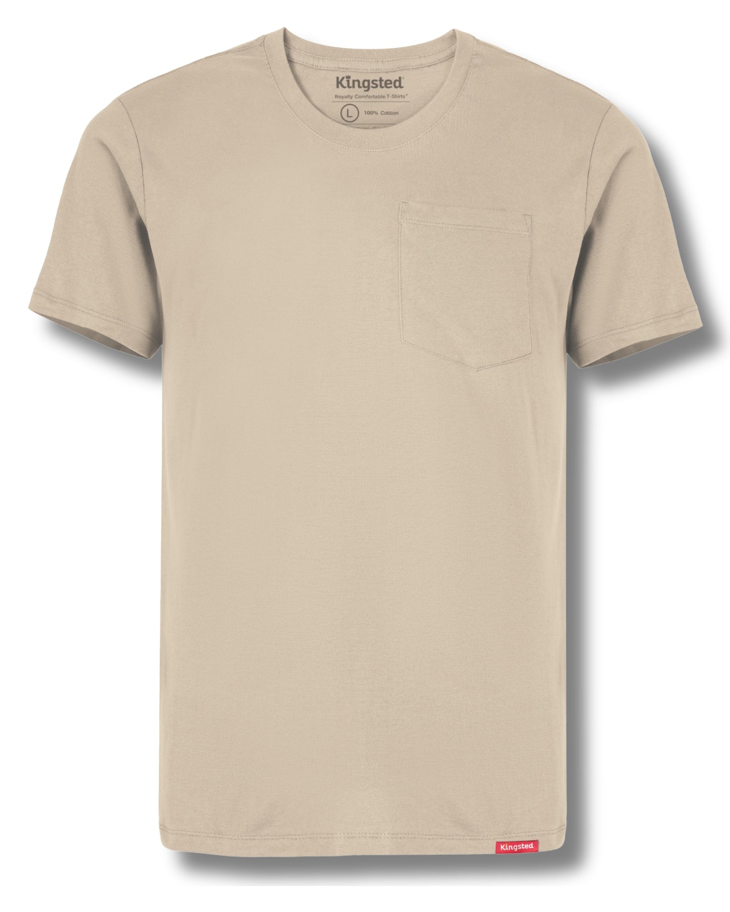 Short Sleeve Pocket T-Shirts (Sand) - Kingsted