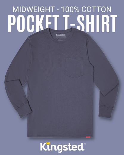 Long Sleeve Pocket T-Shirts Multipack (Classic 3-Pack)