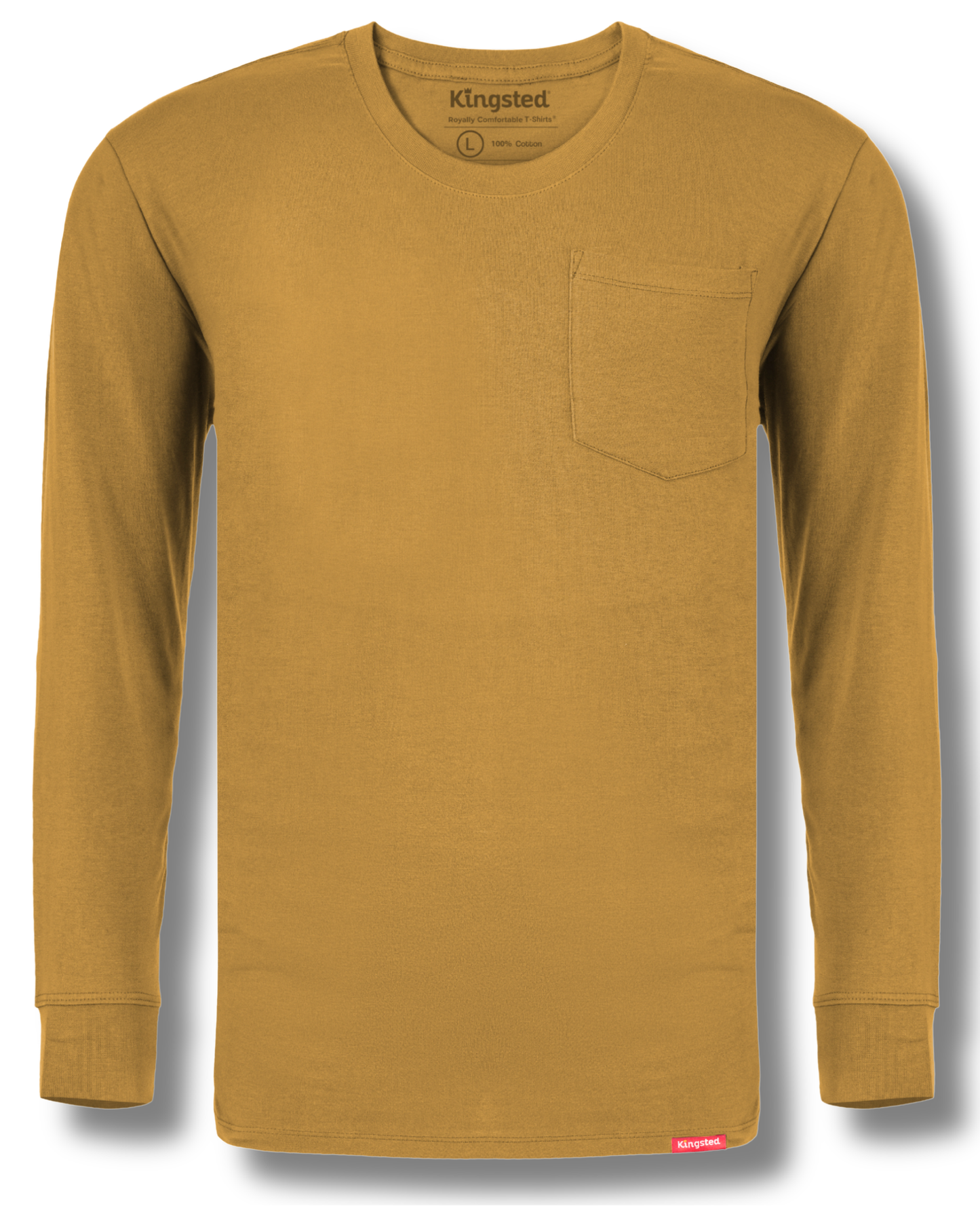 Long Sleeve Pocket T-Shirts (Mustard)