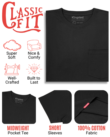 Short Sleeve Pocket T-Shirts Multipack (Everyday 3-Pack)