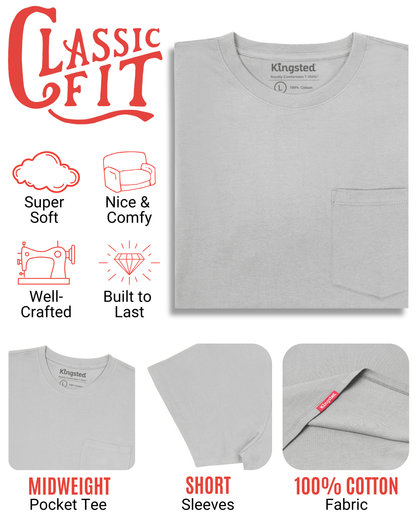 Short Sleeve Pocket T-Shirts (Grey)