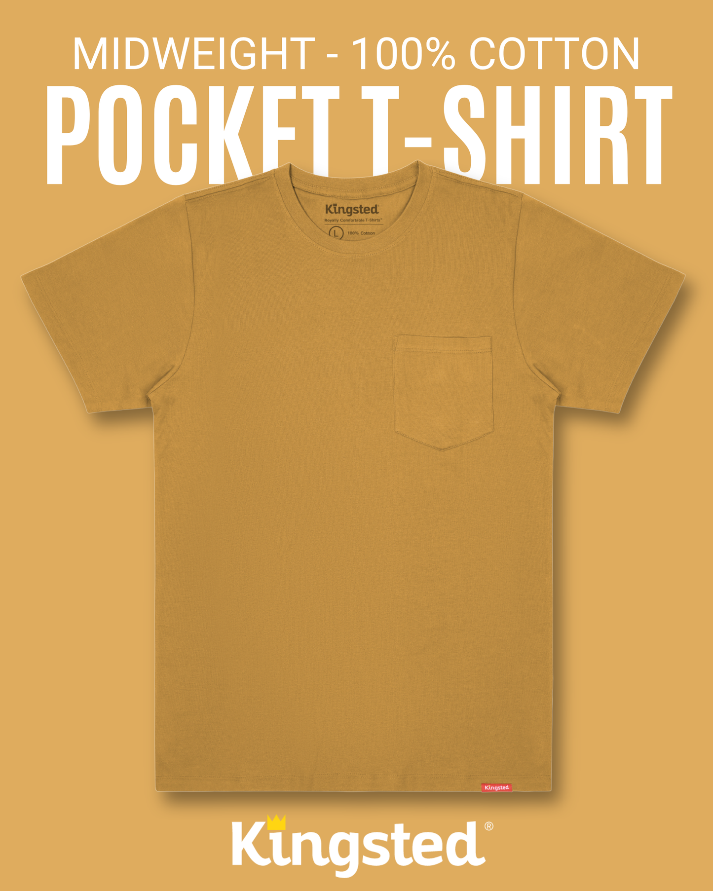 Short Sleeve Pocket T-Shirts (Mustard)