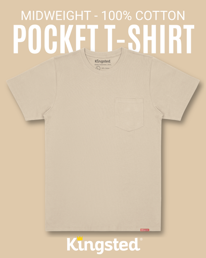 Long Sleeve Pocket T-Shirts (Sand)