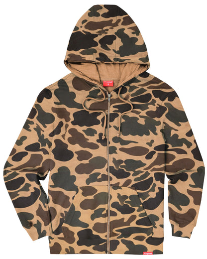 Lightweight Terry Zip Hoodie (Camo)