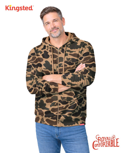 Lightweight Terry Zip Hoodie (Camo)