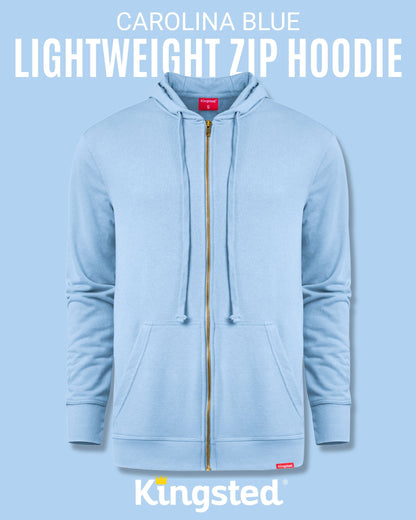 Lightweight Terry Zip Hoodie (Carolina Blue)