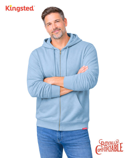 Lightweight Terry Zip Hoodie (Carolina Blue)