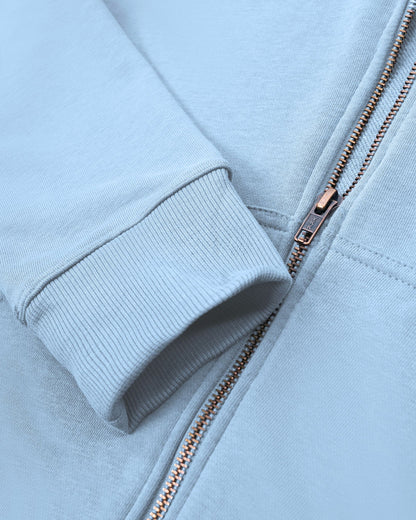 Lightweight Terry Zip Hoodie (Carolina Blue)