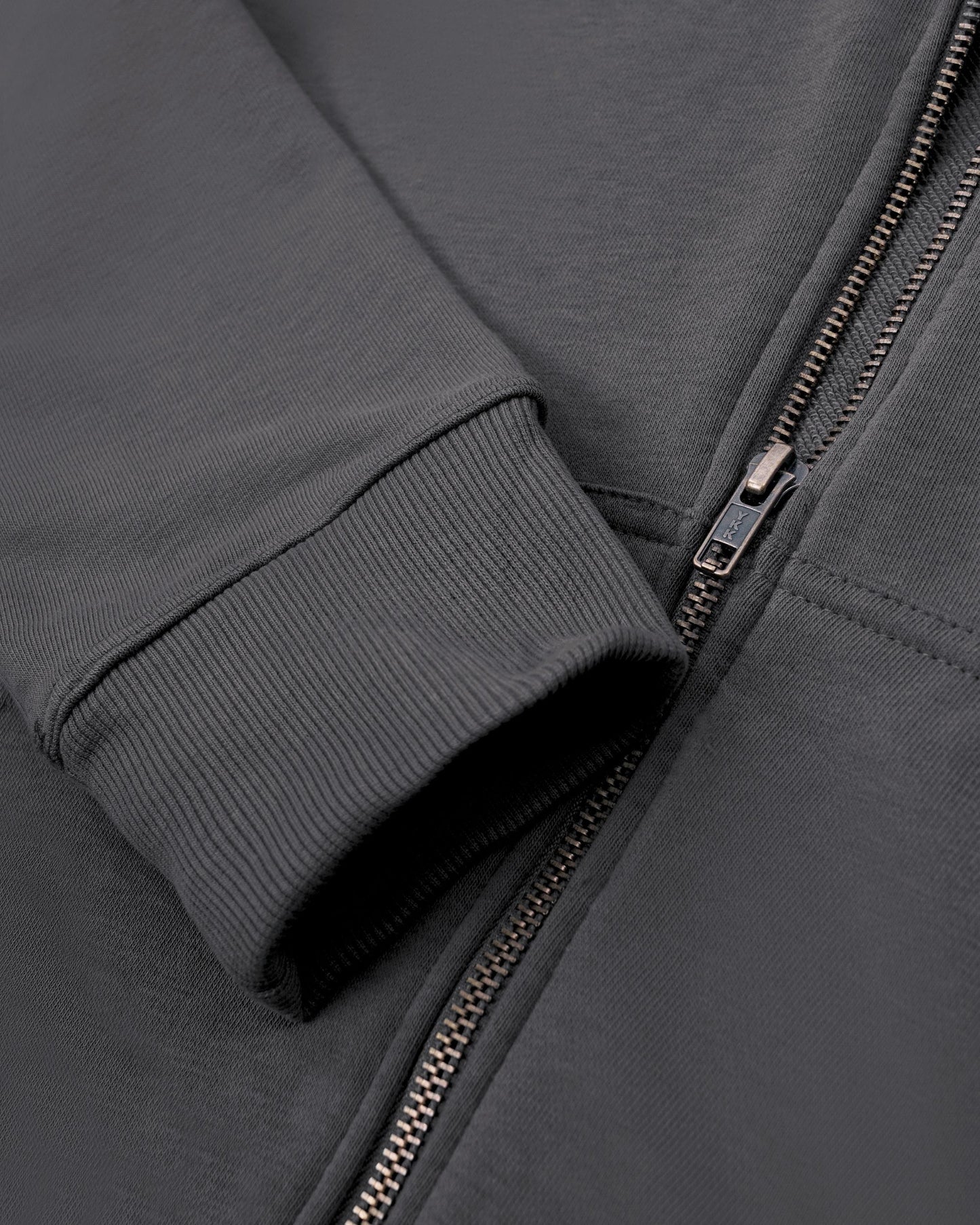 Lightweight Terry Zip Hoodie (Charcoal)