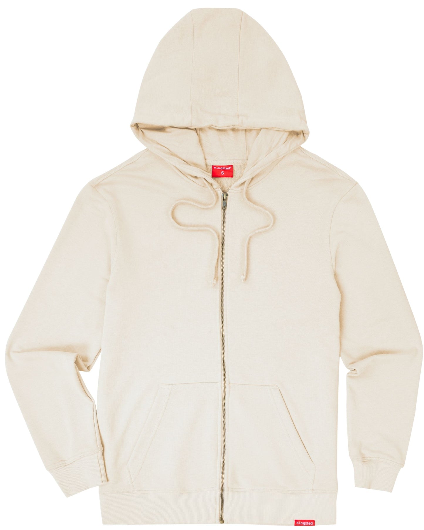 Lightweight Terry Zip Hoodie (Cream)