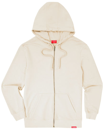 Lightweight Terry Zip Hoodie (Cream)