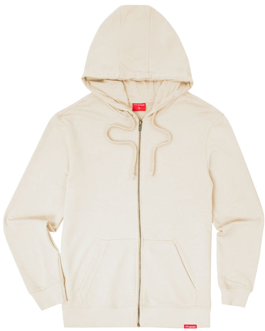 Lightweight Terry Zip Hoodie (Cream)