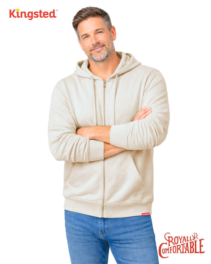 Lightweight Terry Zip Hoodie (Cream)