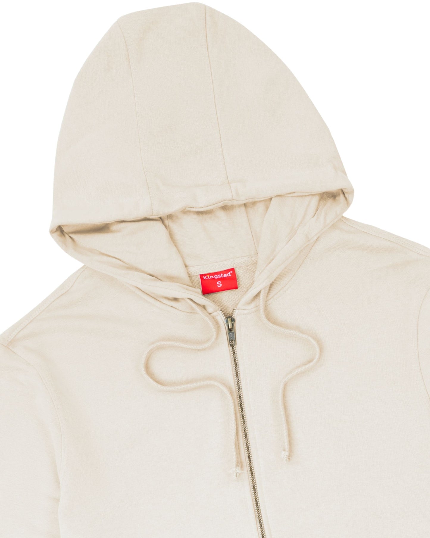 Lightweight Terry Zip Hoodie (Cream)