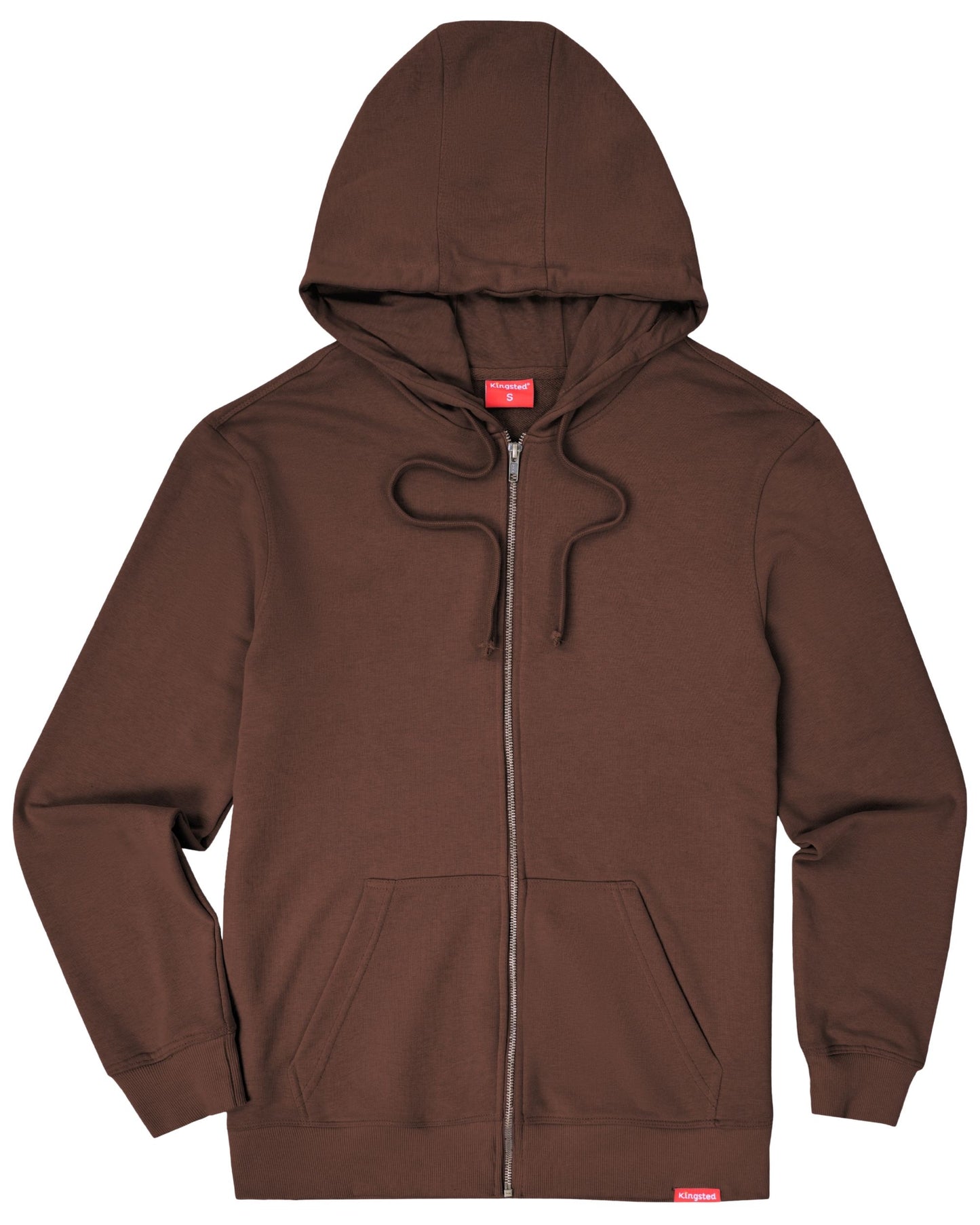 Lightweight Terry Zip Hoodie (Java Brown)