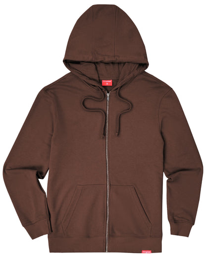 Lightweight Terry Zip Hoodie (Java Brown)