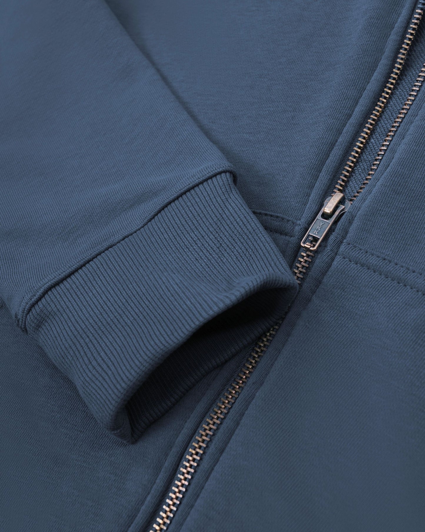 Lightweight Terry Zip Hoodie (Navy Blue)