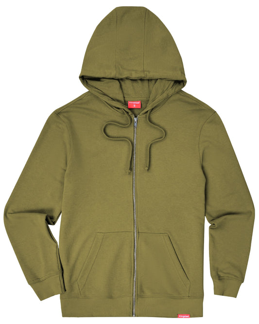 Lightweight Terry Zip Hoodie (Olive Green)