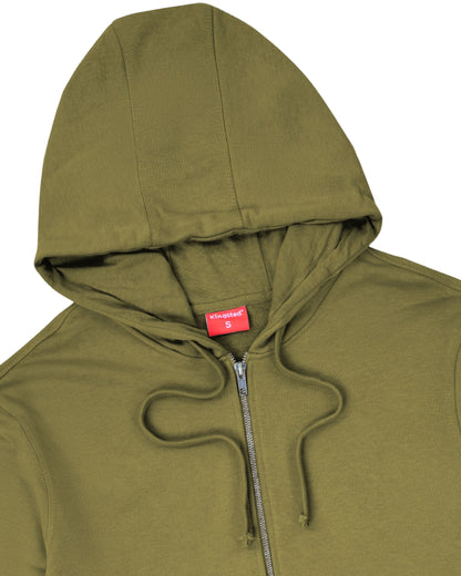 Lightweight Terry Zip Hoodie (Olive Green)