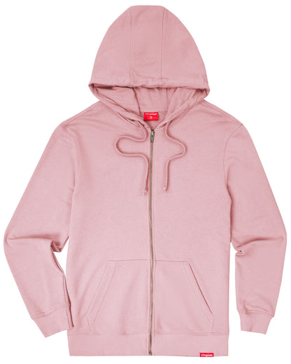 Lightweight Terry Zip Hoodie (Pink)