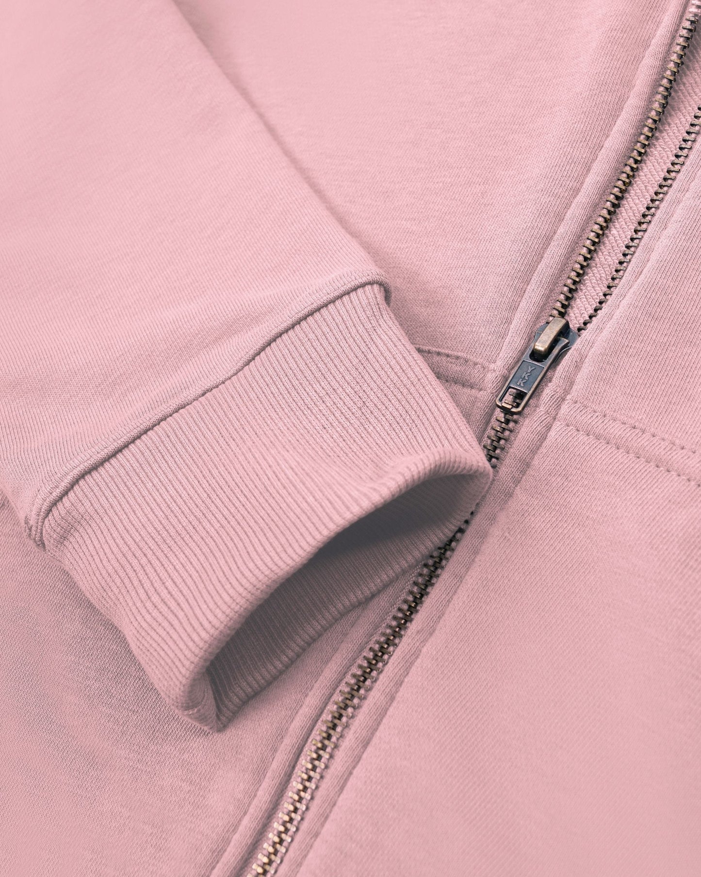 Lightweight Terry Zip Hoodie (Pink)