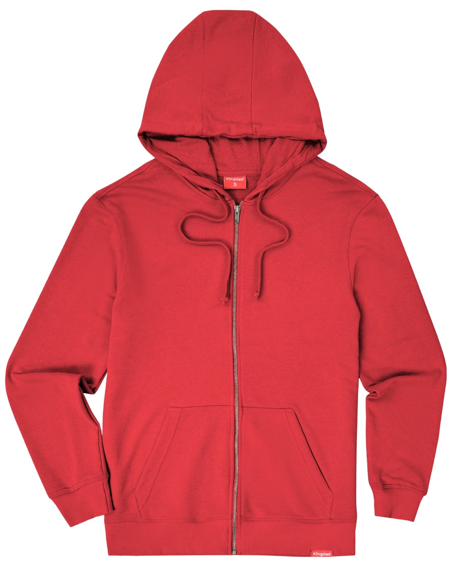Lightweight Terry Zip Hoodie (Red)
