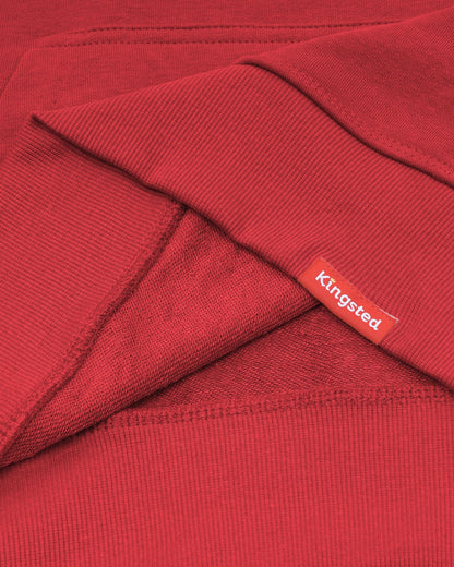Lightweight Terry Zip Hoodie (Red)