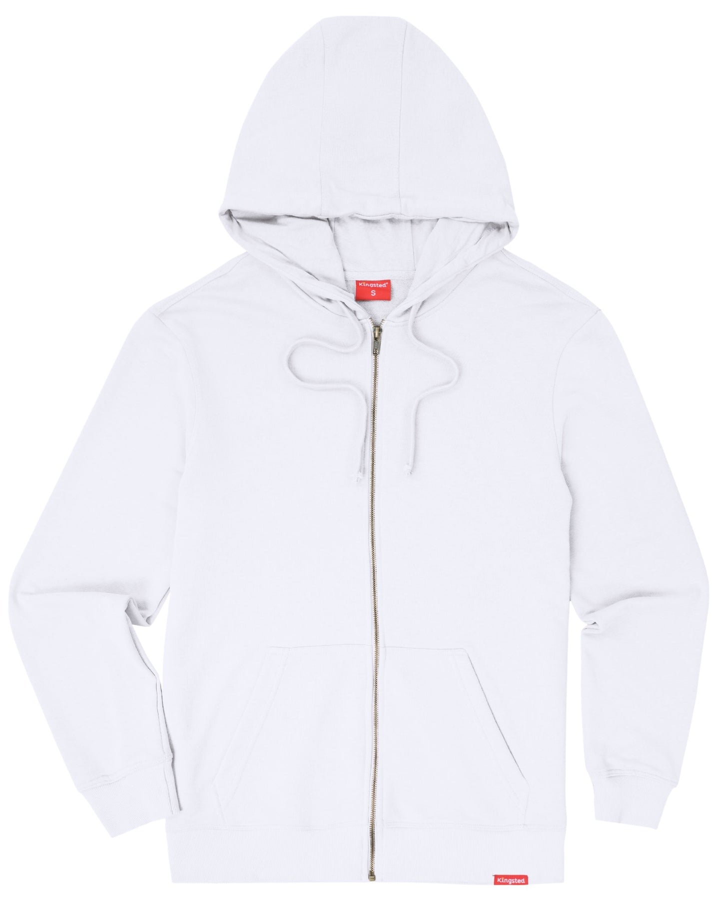 Lightweight Terry Zip Hoodie (White)