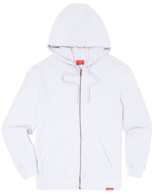 Lightweight Terry Zip Hoodie (White)