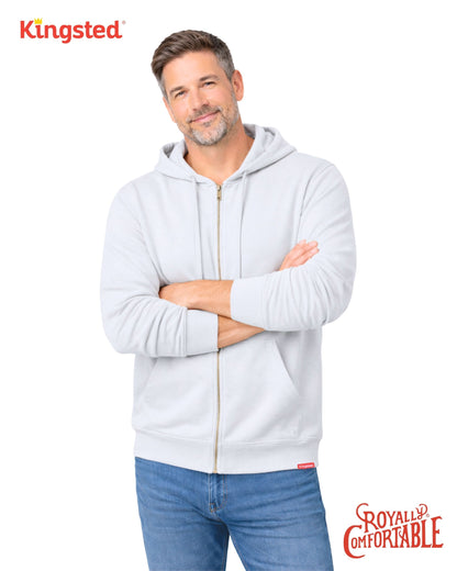 Lightweight Terry Zip Hoodie (White)