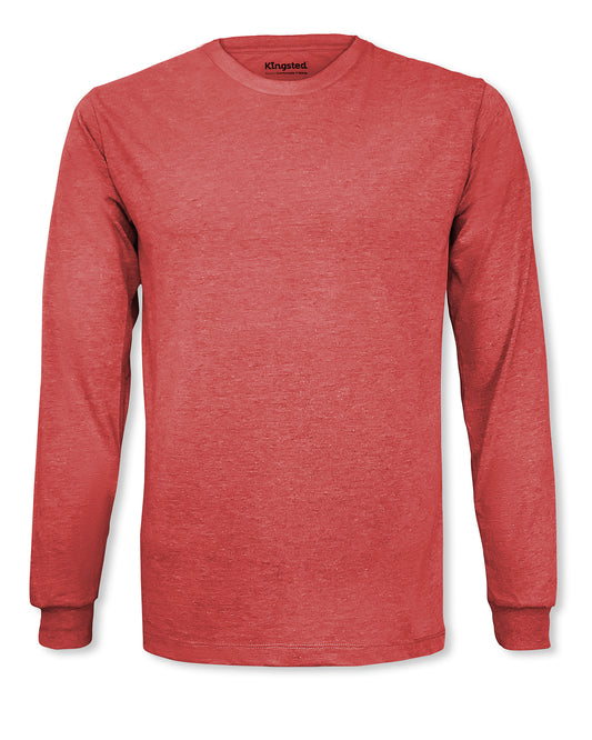 Red Long Sleeve Crewneck T-Shirt