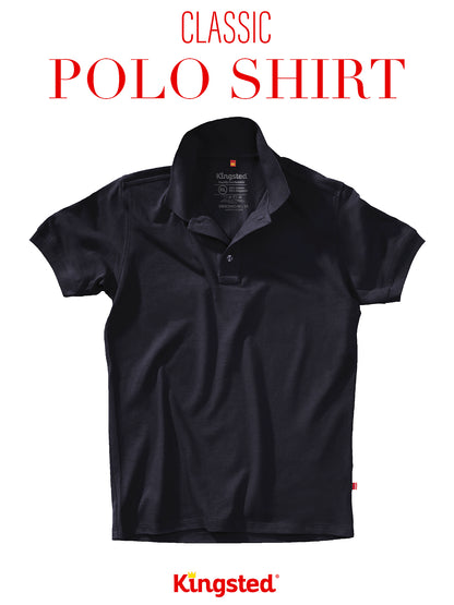 Classic Pique Polo Shirts for Men (Black)