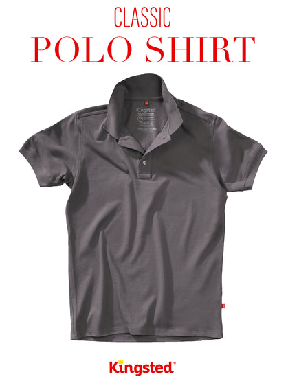 Classic Pique Polo Shirts for Men (Charcoal)