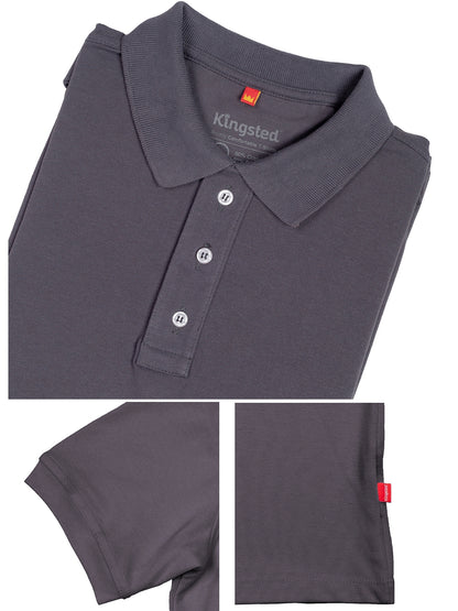 Classic Pique Polo Shirts for Men (Charcoal)