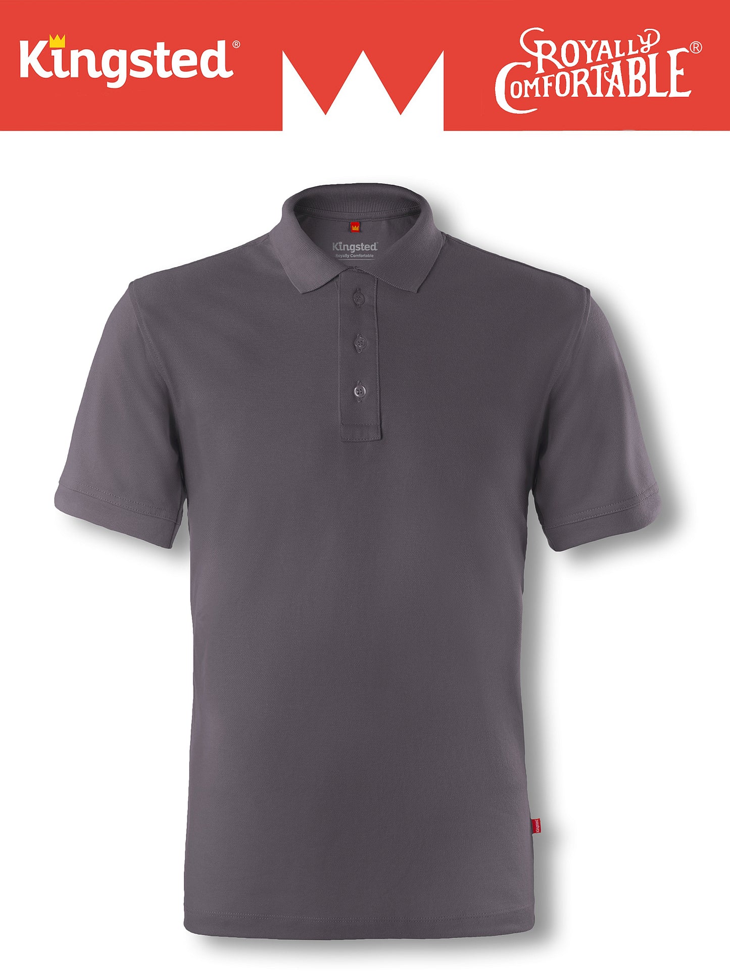 Classic Pique Polo Shirts for Men (Charcoal)