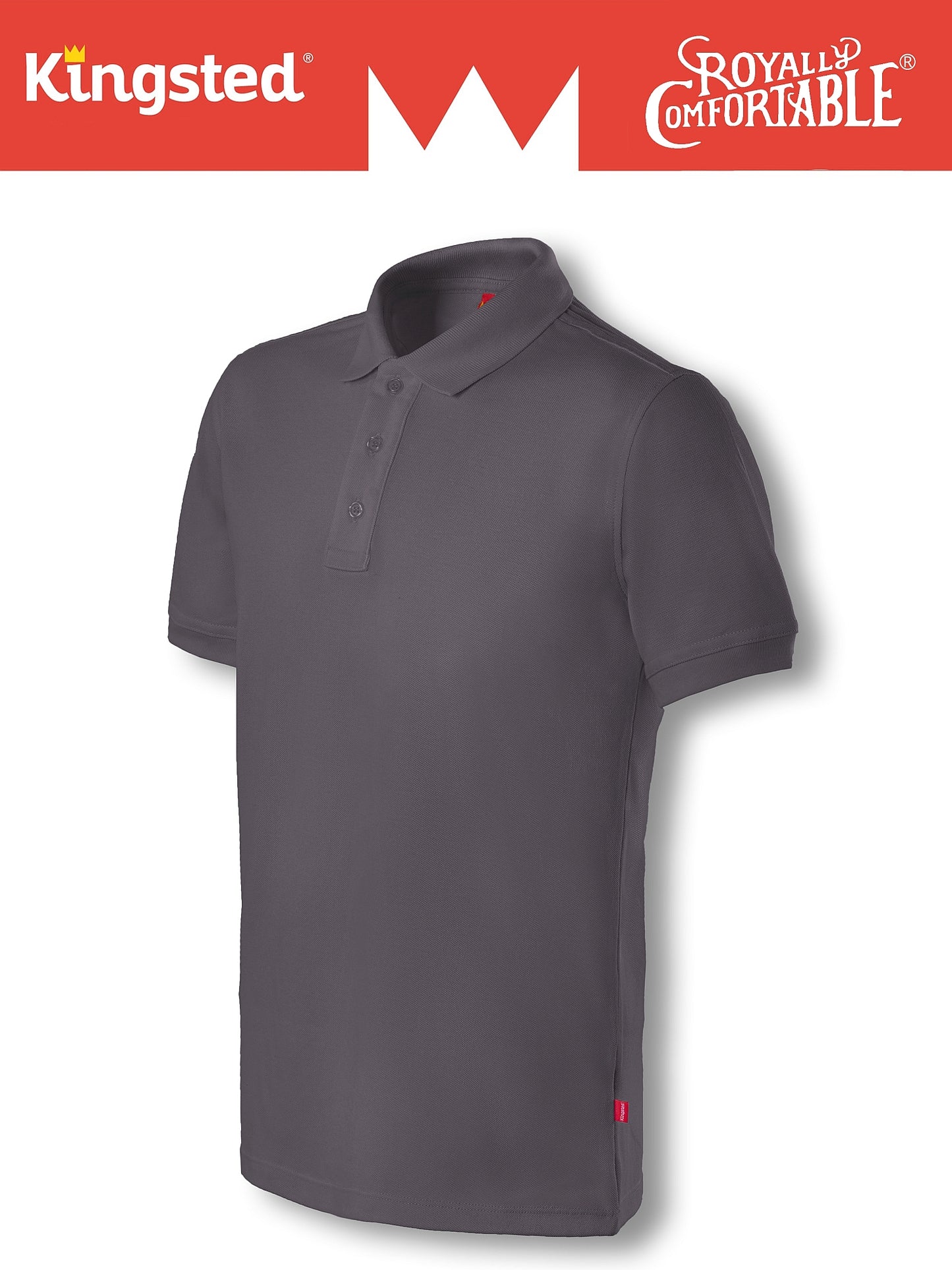 Classic Pique Polo Shirts for Men (Charcoal)