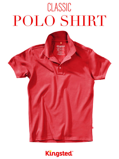 Classic Pique Polo Shirts for Men (Red)