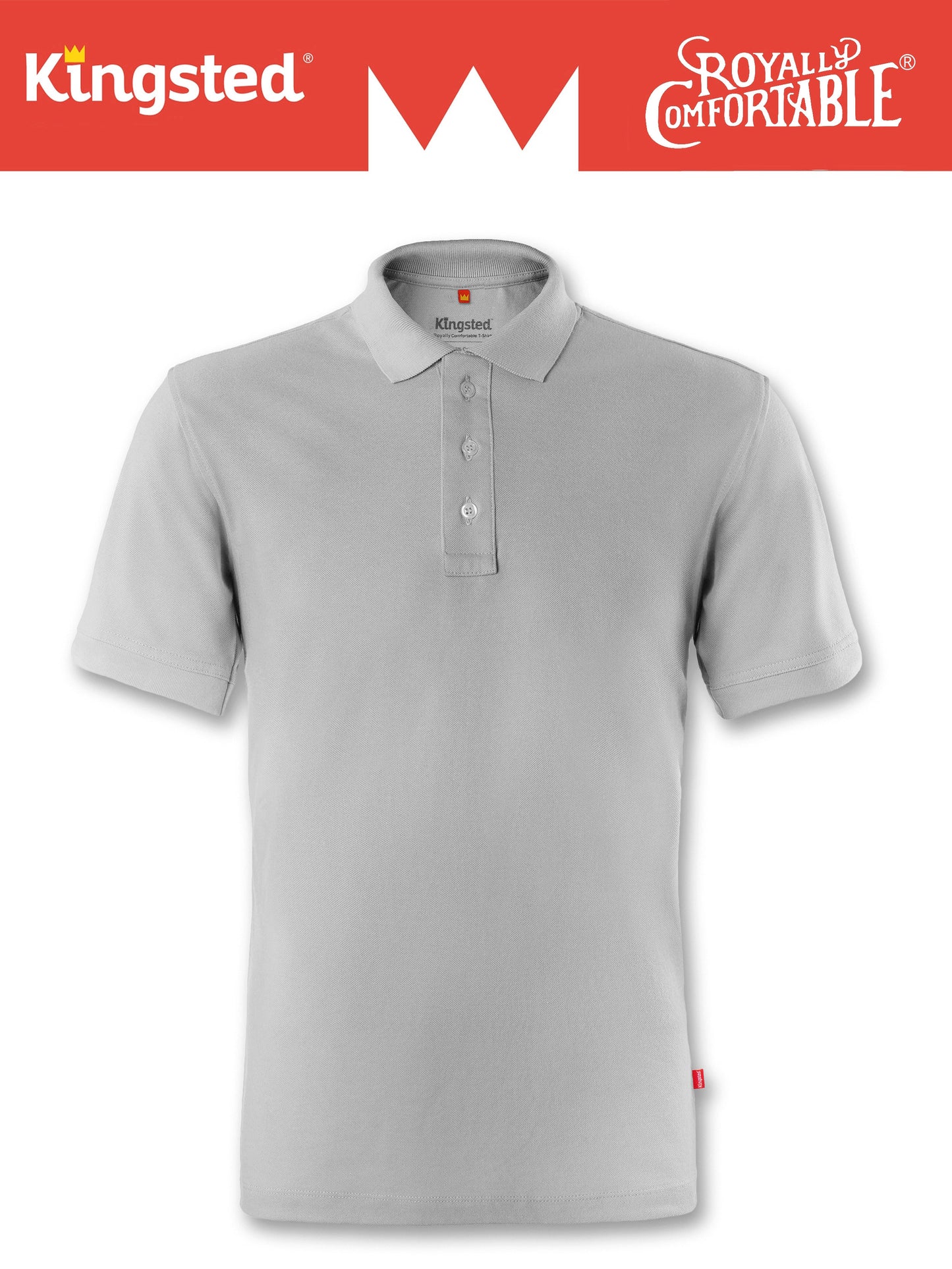 Classic Pique Polo Shirts for Men (Grey)