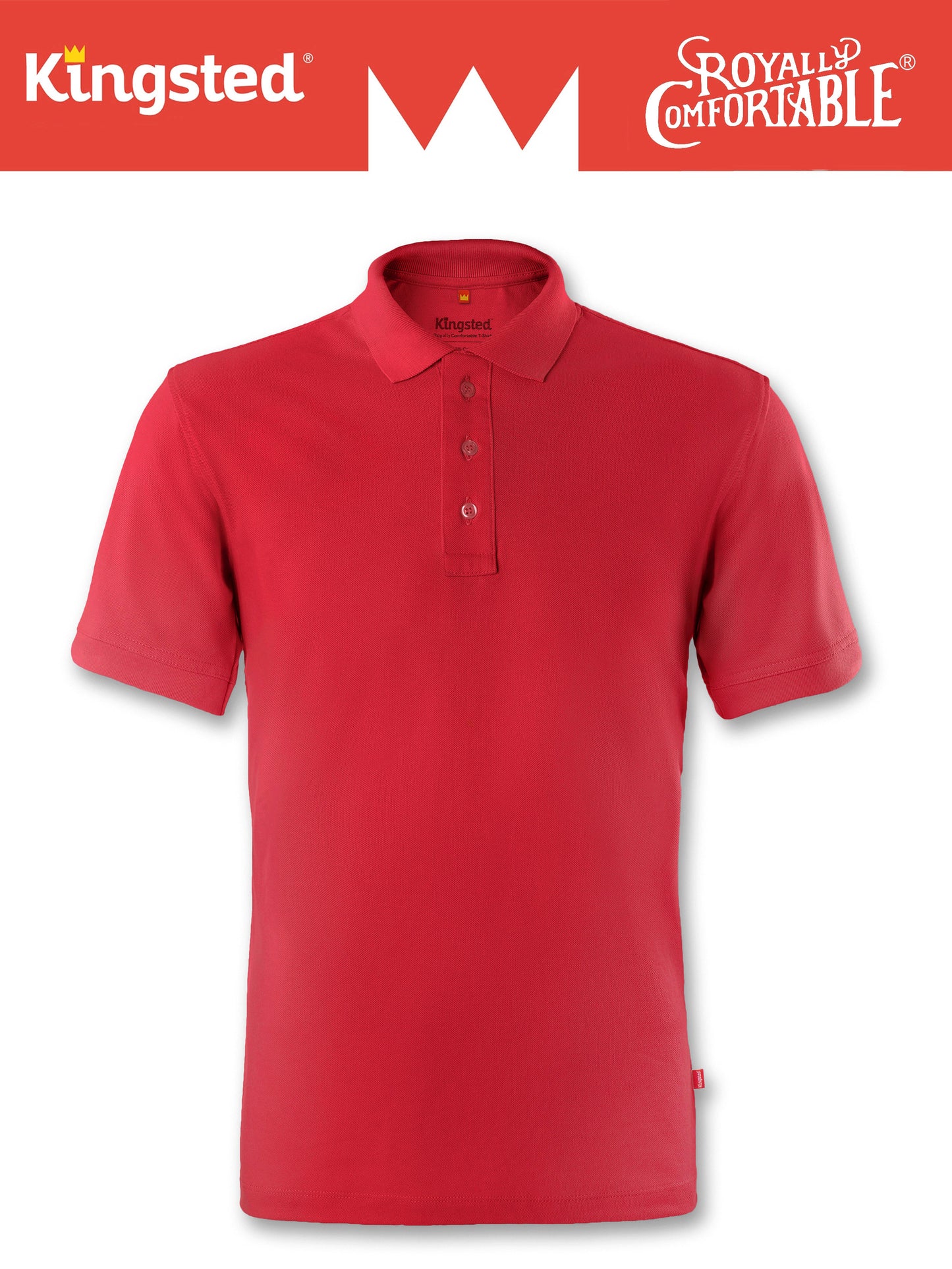 Classic Pique Polo Shirts for Men (Red)