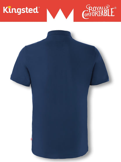 Classic Pique Polo Shirts for Men (Navy Blue)